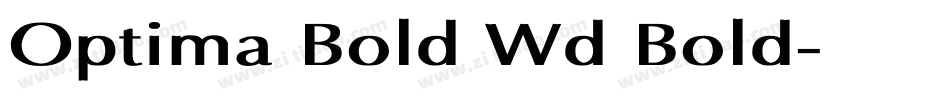 Optima Bold Wd Bold字体转换